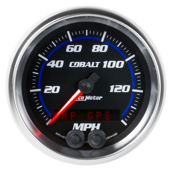 3-3/8" GPS SPEEDOMETER, 0-140 MPH, COBALT